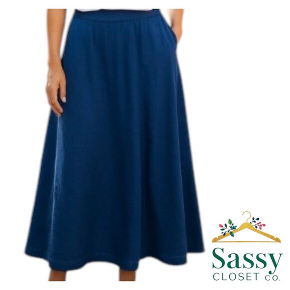 Maxi Skirt – OLD NAVY Silky A-Line, Navy, Sz XL, Excellent - Picture 1 of 9